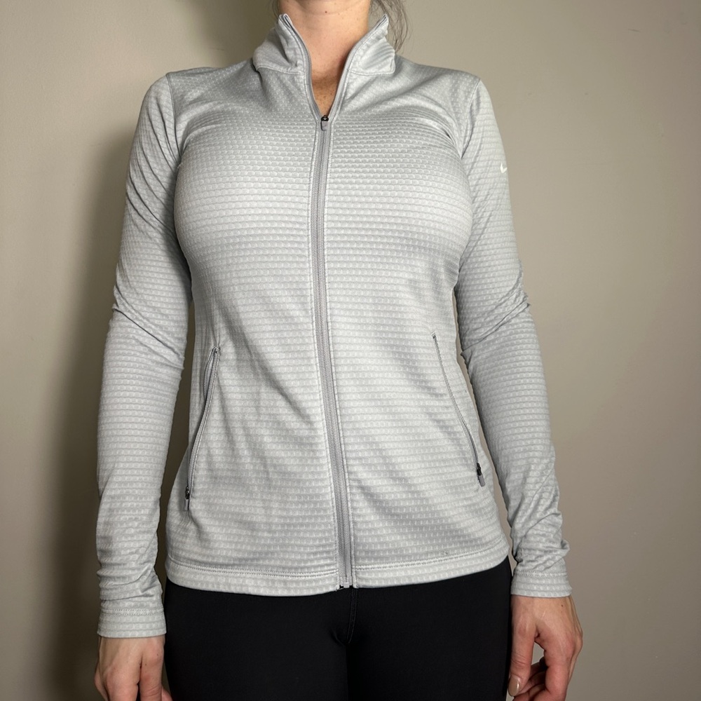 Nike Golf DRI-FIT Gray Full Zip Lightweight Jacket Size M
